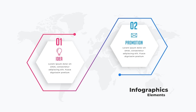 Modello di infografica collegato in due passaggi