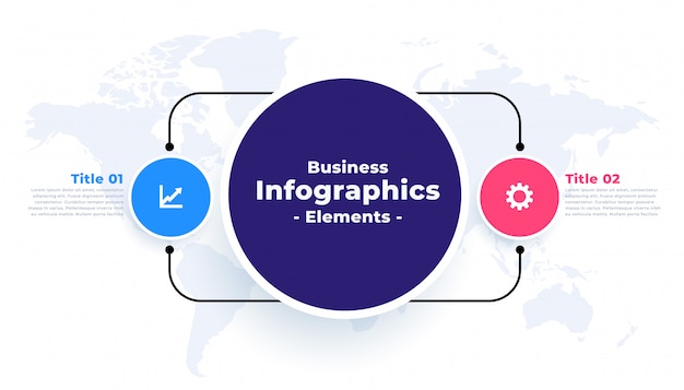 2ステップのconnectiinfographicテンプレート