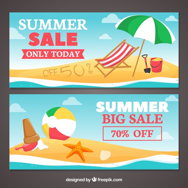 Two summer sale banners