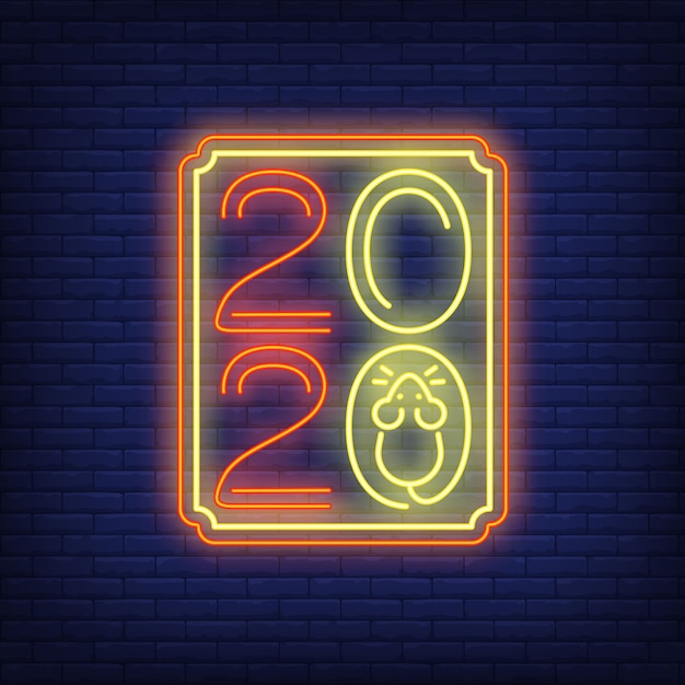 Two thousand twenty neon sign