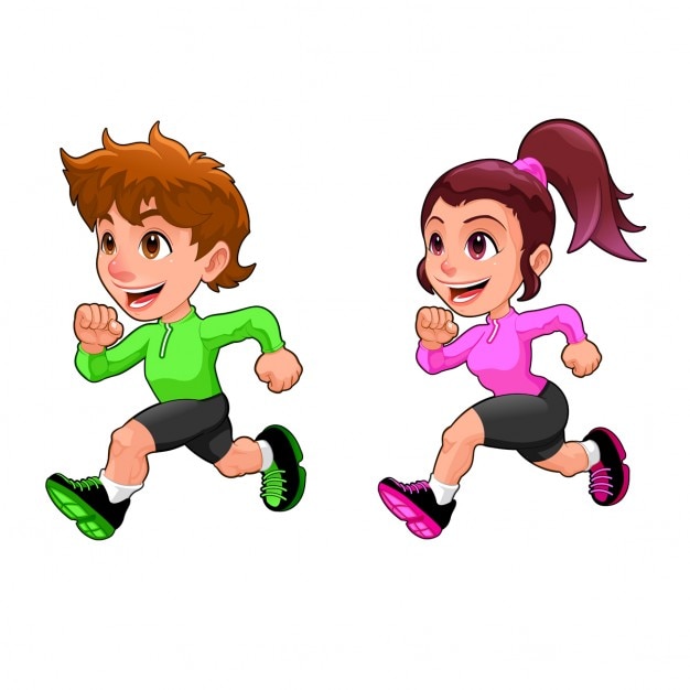 Two twins running