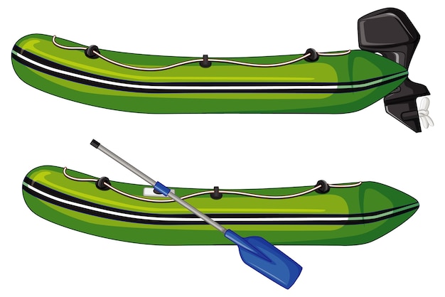 Free vector two types of inflatable boats