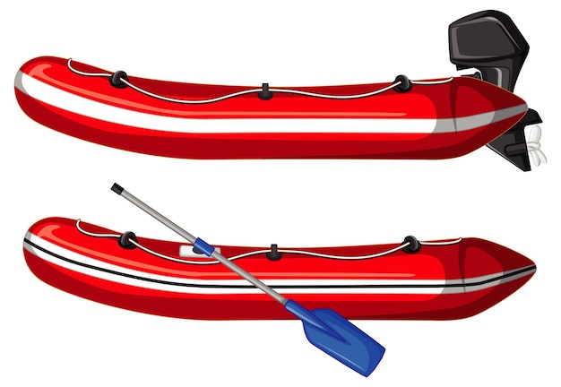 Free vector two types of inflatable boats