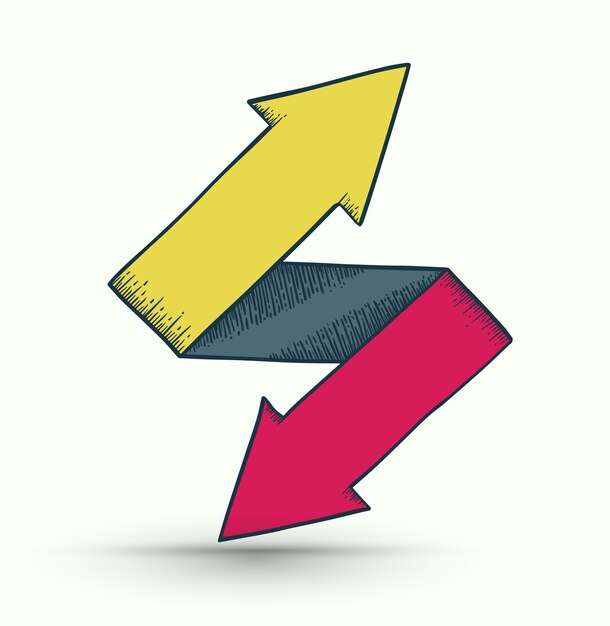 双方向の矢印 無料のアイコン