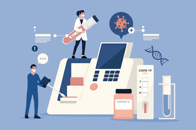 Free vector type of coronavirus test