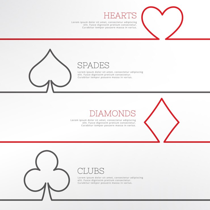 Free Vector types of casino cards