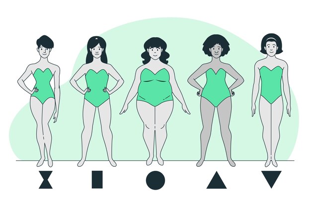 Female body shapes Vectors & Illustrations for Free Download