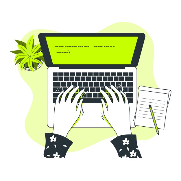 typing concept illustration