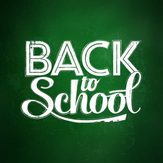 Typographic back to school chalkboard design