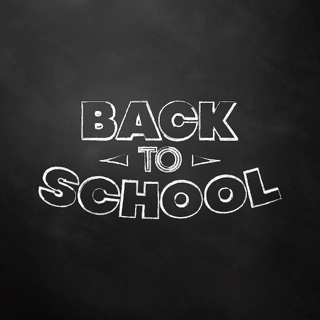 Free vector typographic back to school chalkboard design