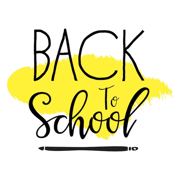 Free vector typographic back to school design