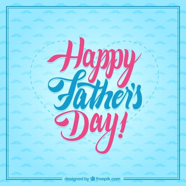 Free vector typographic happy fathers day card