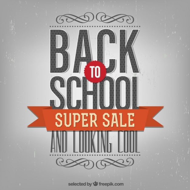 Free vector typographic school background