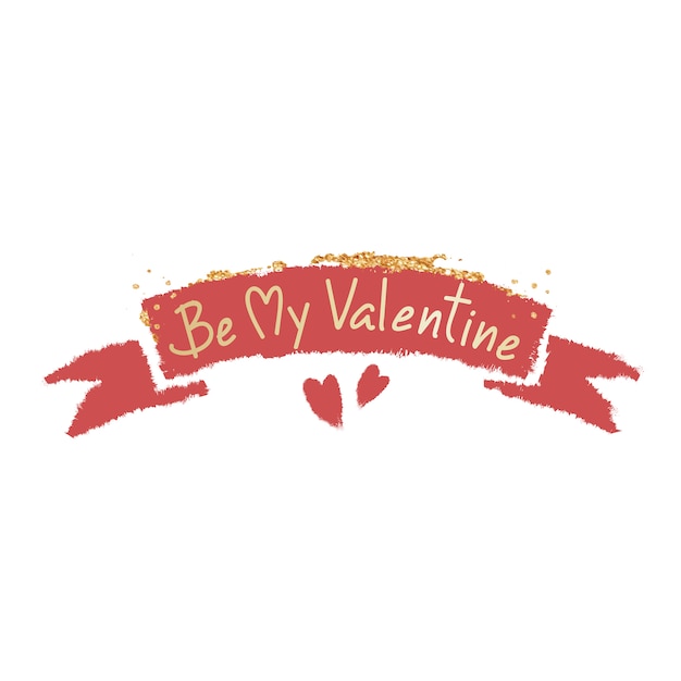 Typography valentine word design on background