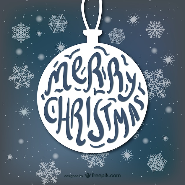 Typography with Christmas ball shape