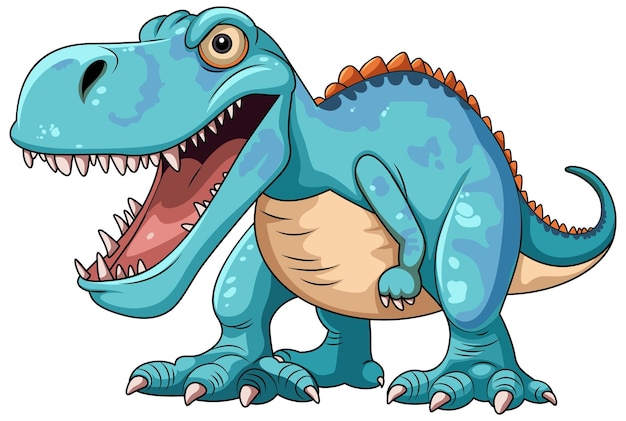 Free vector a tyrannosaurus cartoon character isolated