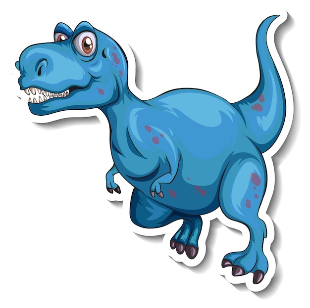 Tyrannosaurus dinosaur cartoon character sticker