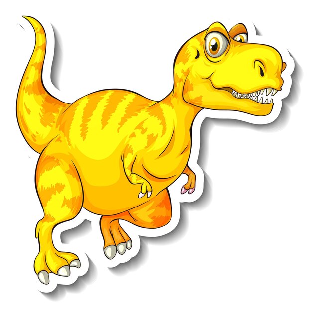 Tyrannosaurus dinosaur cartoon character sticker