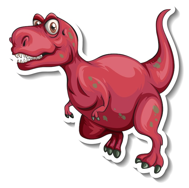 Tyrannosaurus dinosaur cartoon character sticker