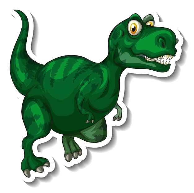 Tyrannosaurus dinosaur cartoon character sticker