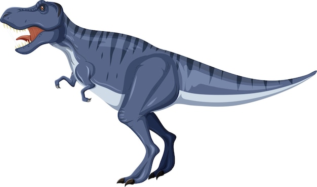 白い背景の上のティラノサウルスレックス恐竜