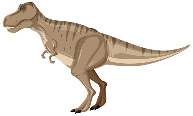 白い背景の上のティラノサウルスレックス恐竜