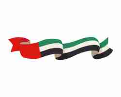 Free vector uae national day flag waving illustration