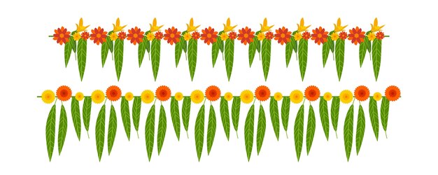 Ugadi garland illustration