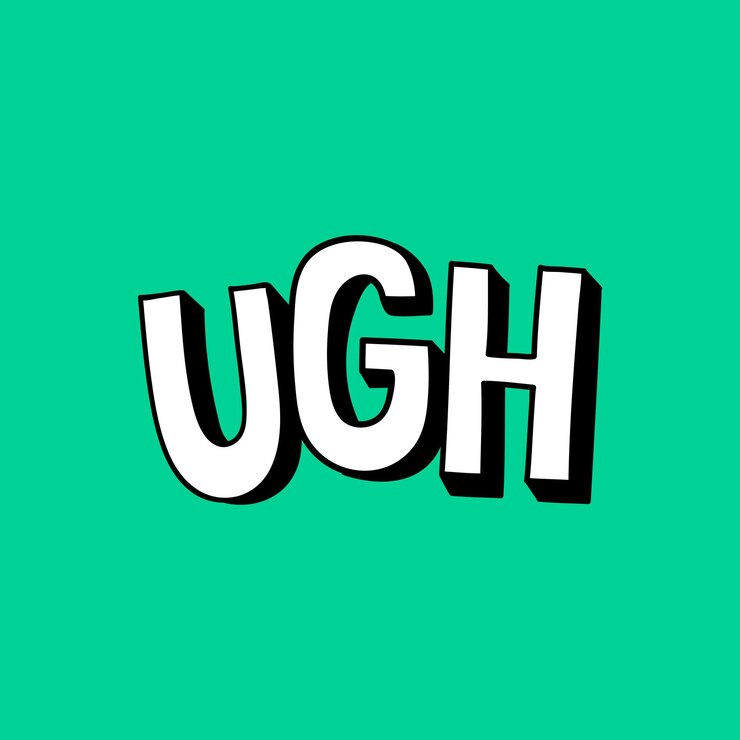 Free Vector ugh shadow font typography vector