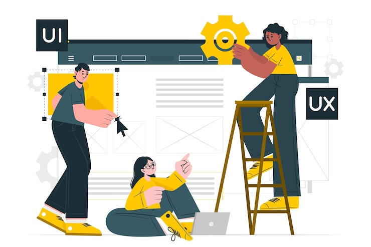 Free Vector ui-ux design concept illustration