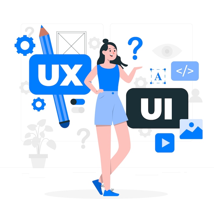 Free Vector ui ux differences concept illustration