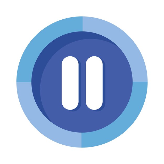 UI UX एलिमेंट पॉज़ बटन
