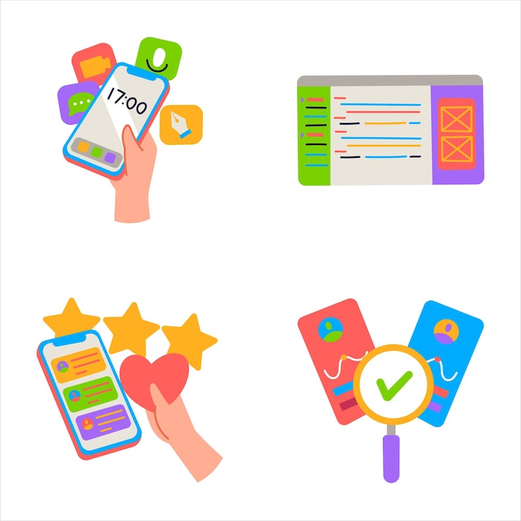 Free Vector ui and ux sticker part 3