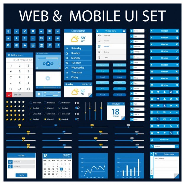 Webおよびモバイルアプリケーションの設計要素セット