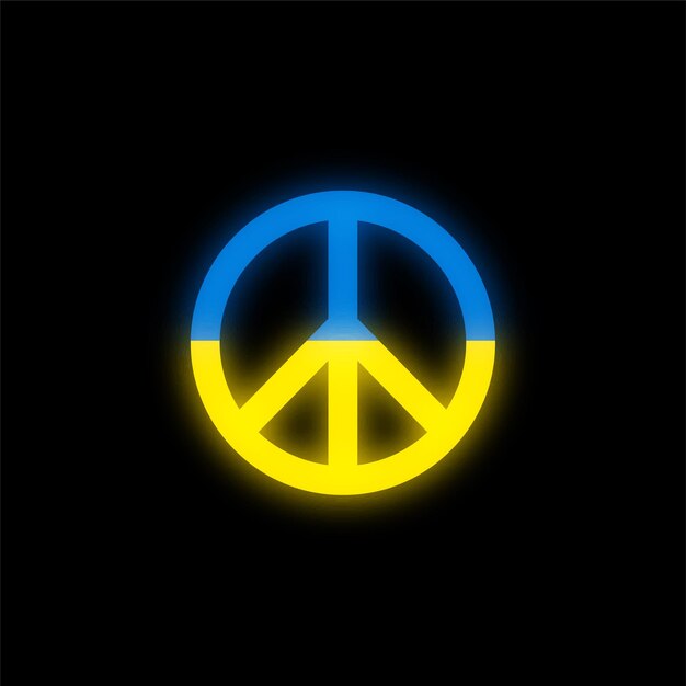 Ukraine peace symbol stop russia war conflict concept