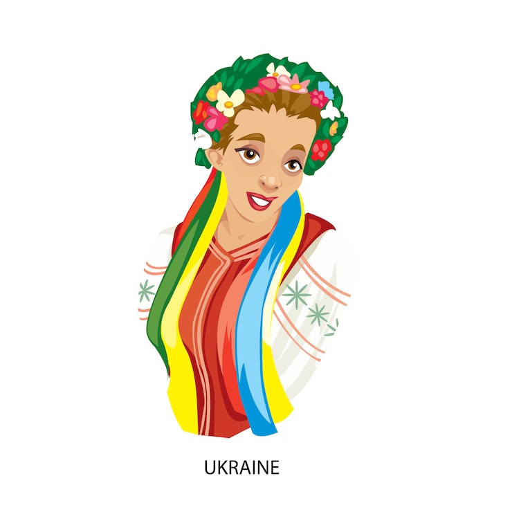 Бесплатный Вектор дизайн украинской женщины