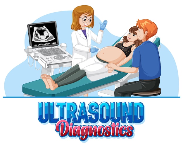 無料ベクター バナーやポスターのデザインのための妊娠中の超音波
