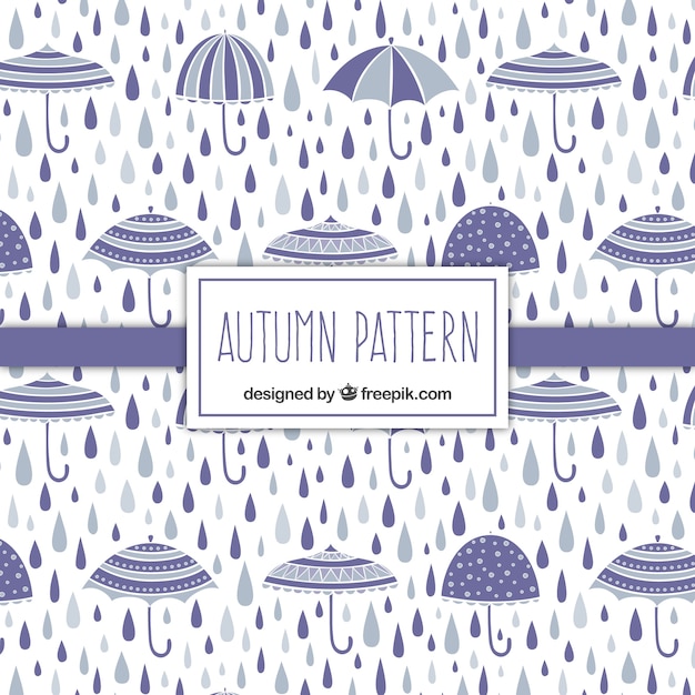 Umbrella and rain pattern