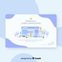 under construction landing page template