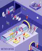 Free vector underground isometric illustration