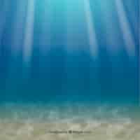 Free vector underwater background in realistic style
