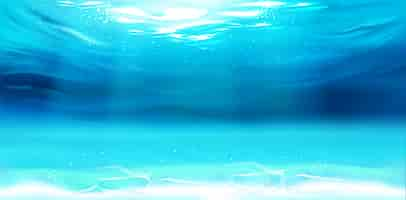 Free vector underwater background, water surface, ocean, sea