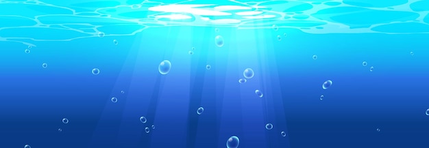 Free vector underwater background with air bubbles