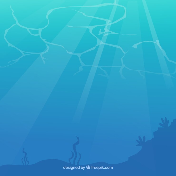 無料Vector 海草と海中の背景