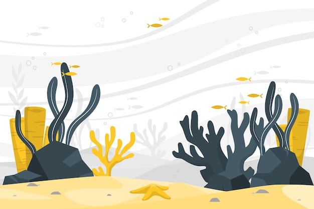 Free vector underwater  concept illustration