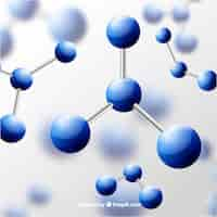 Бесплатное векторное изображение Нефокусированный фон реалистичных молекул