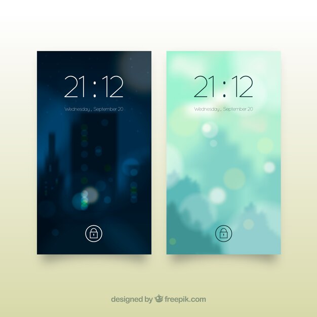 Free Vector unfocused mobile wallpapers