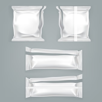 Download Free Vector Unfolded Food Plastic Package Vector Template