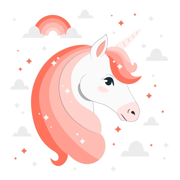 Unicorn head concept illustration