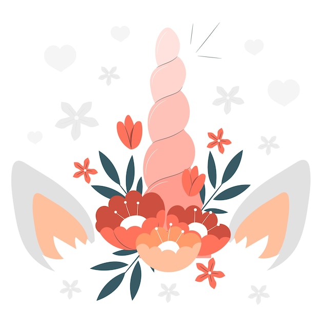 Unicorn horn concept illustration